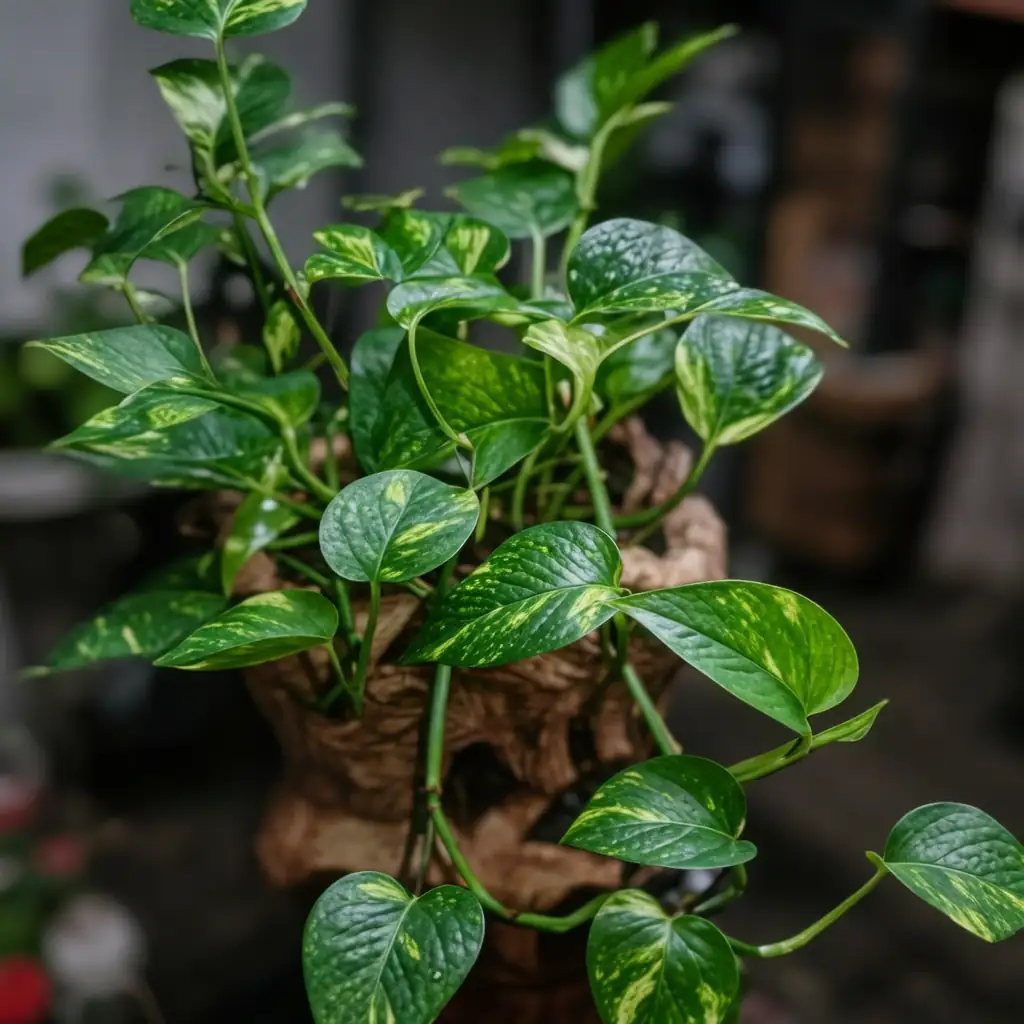 Golden Pothos (Epipremnum aureum) — detail