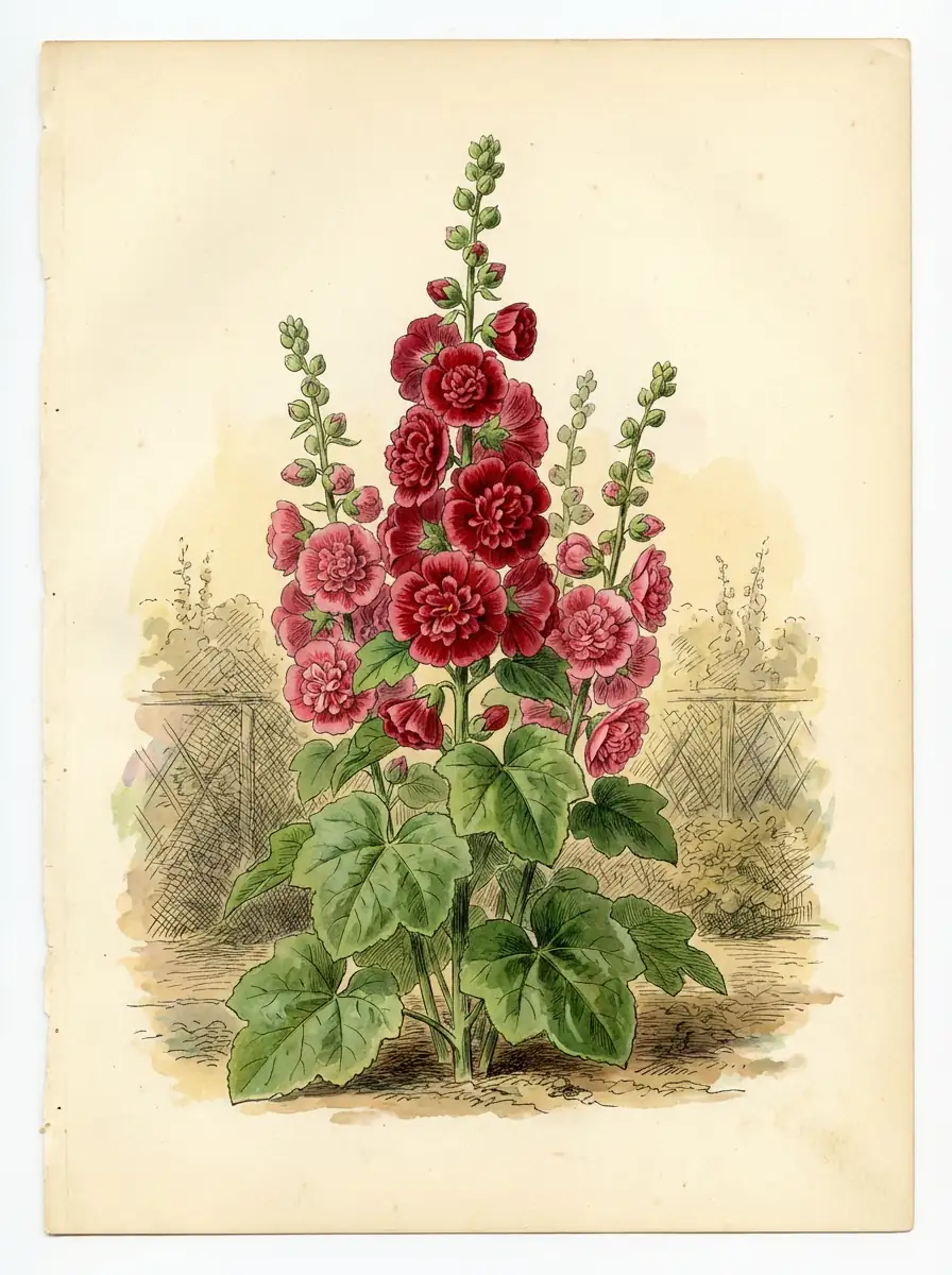 Hollyhock (Alcea rosea) — additional view