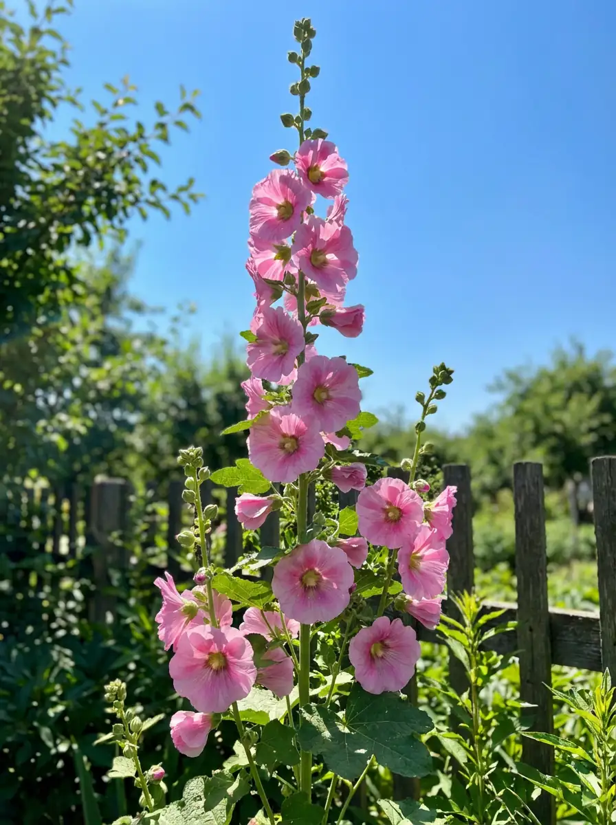 Hollyhock (Alcea rosea) — additional view