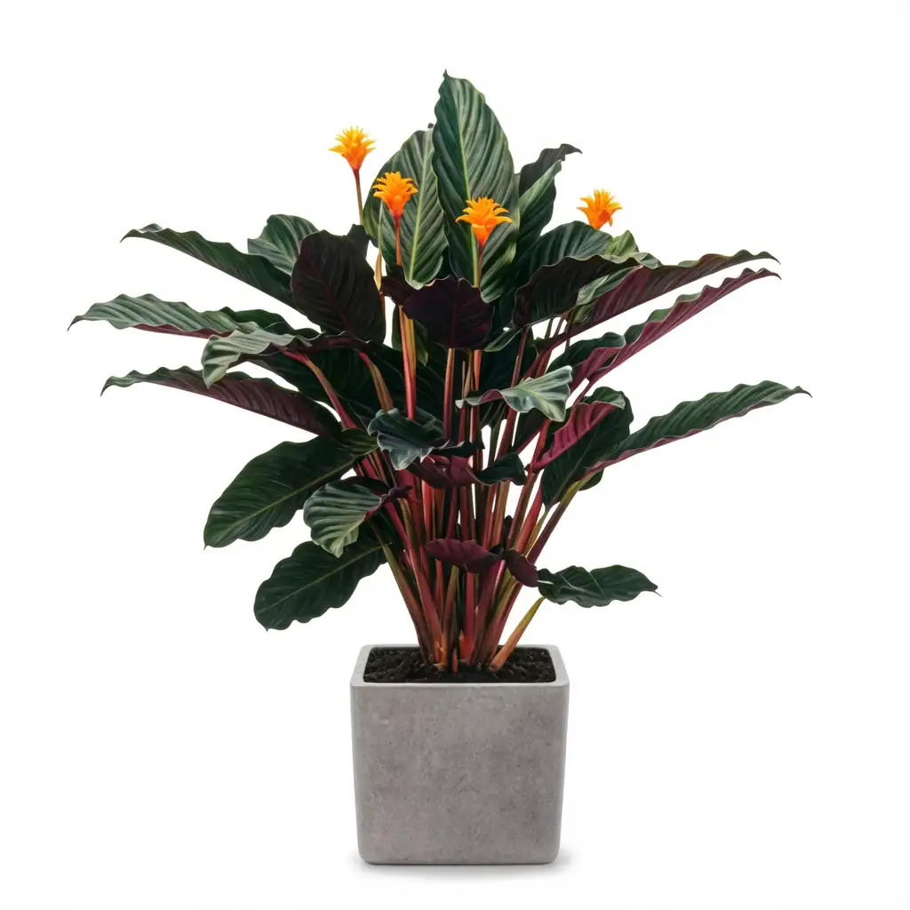 金花竹芋 (Calathea crocata) — 细节
