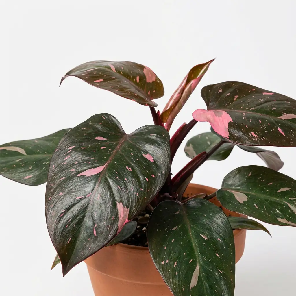 粉公主喜林芋 (Philodendron erubescens 'Pink Princess') — 细节