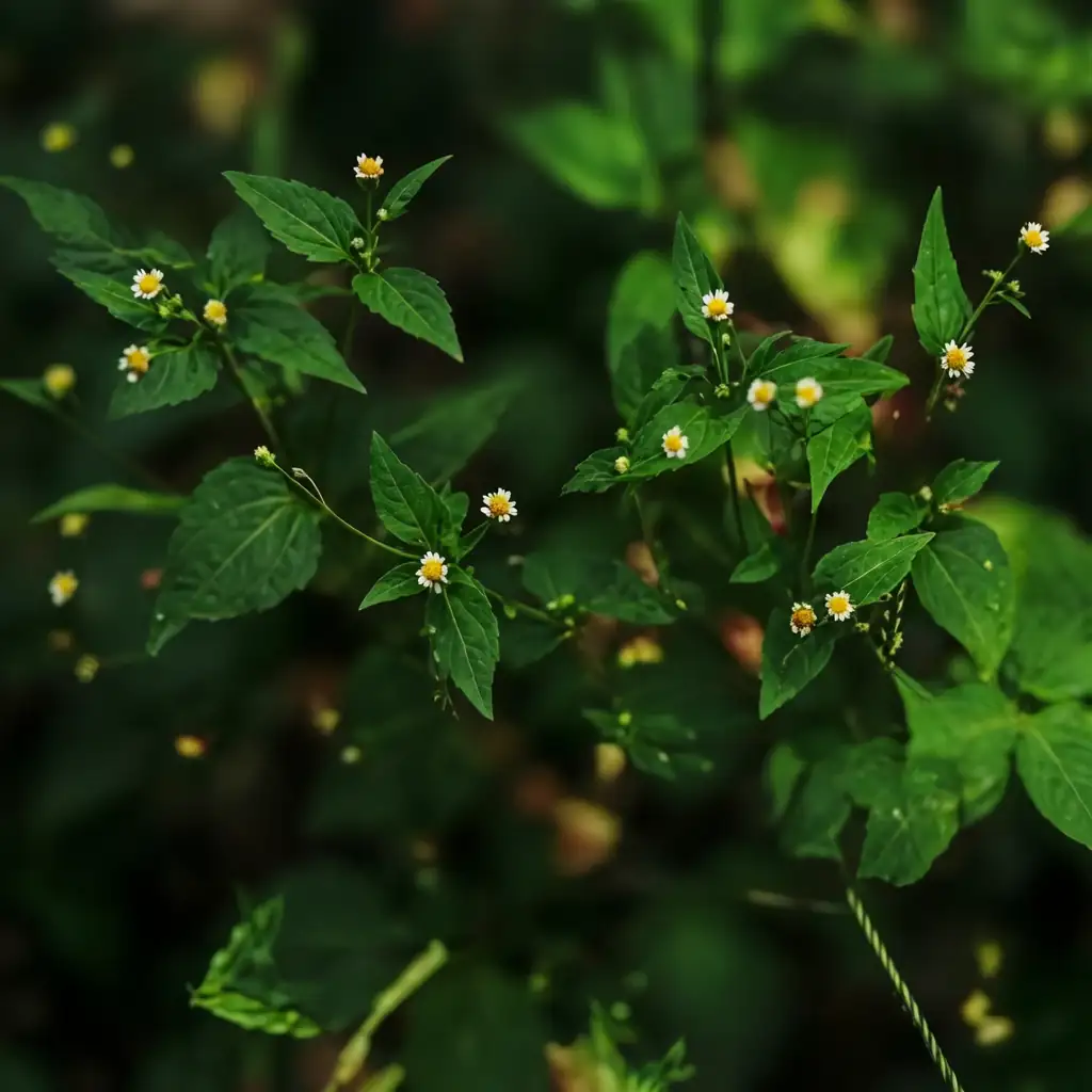 Gallant Soldier (Galinsoga parviflora) — detail
