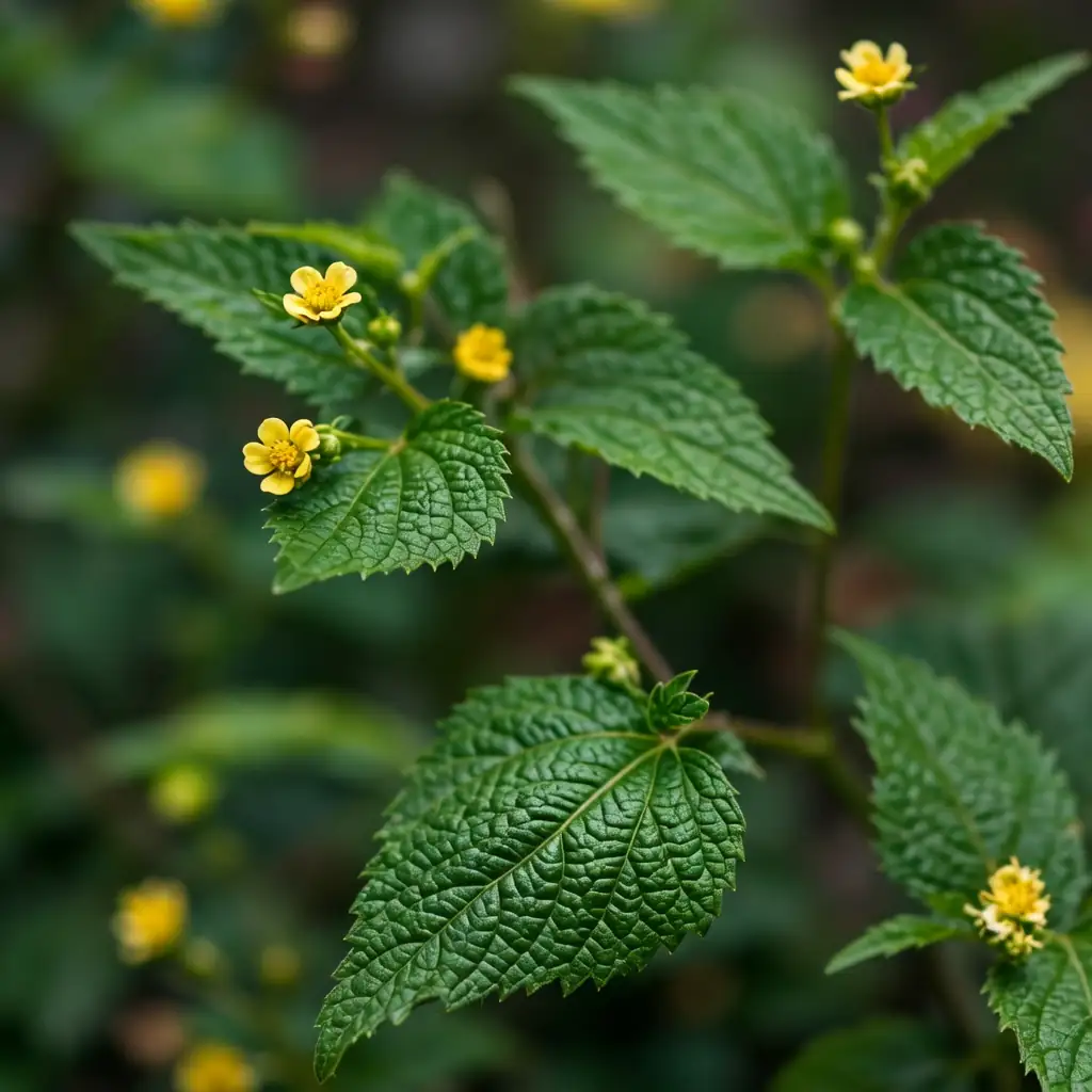 Gallant Soldier (Galinsoga parviflora) — close-up