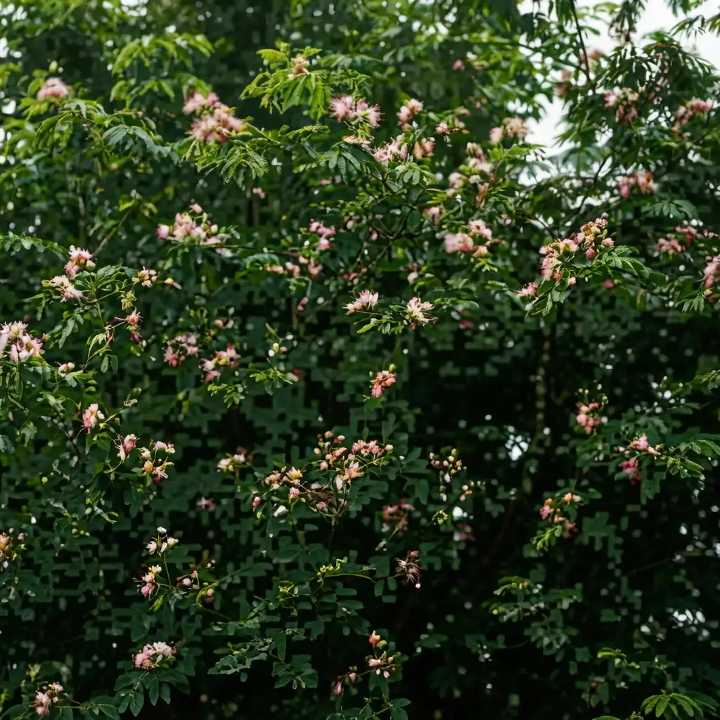 合欢 (Albizia julibrissin) — 细节
