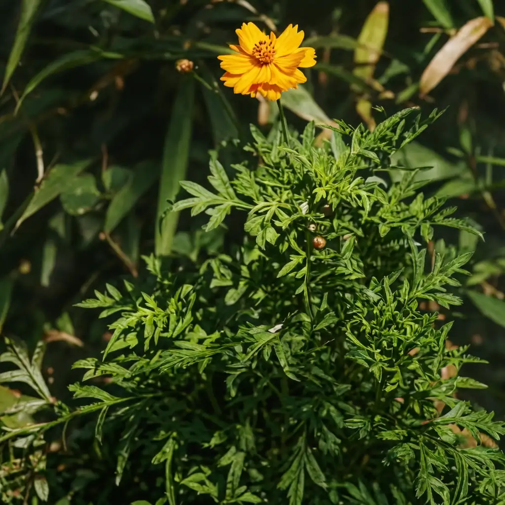 黄秋英 (Cosmos sulphureus) — 细节