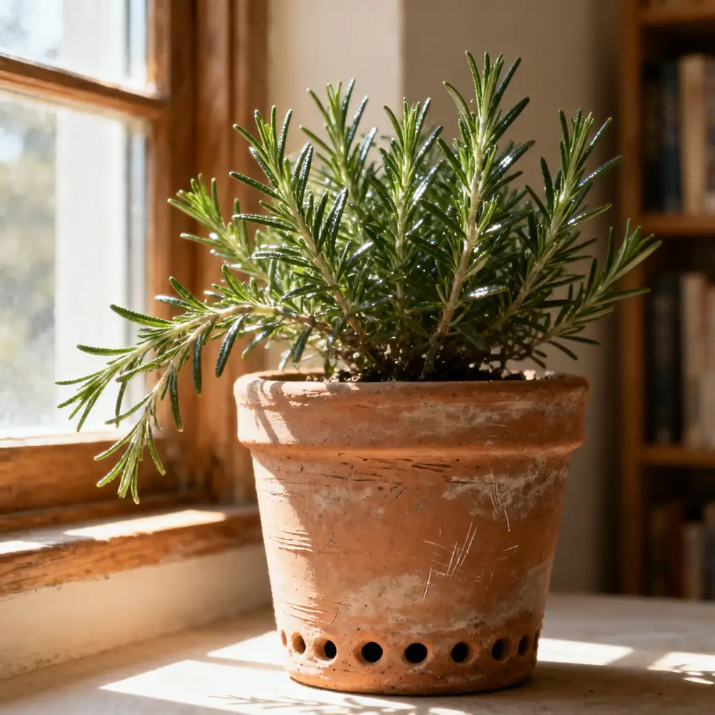 rosemary in terracotta pot