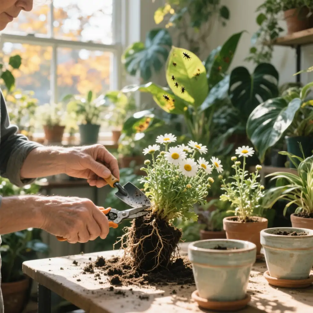 dividing daisy plants in fall