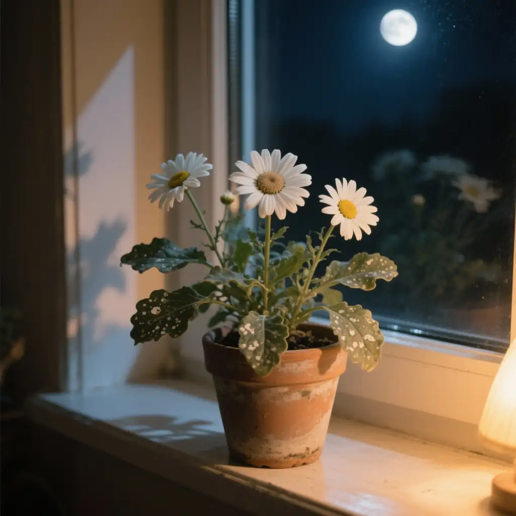 daisy closing petals at night