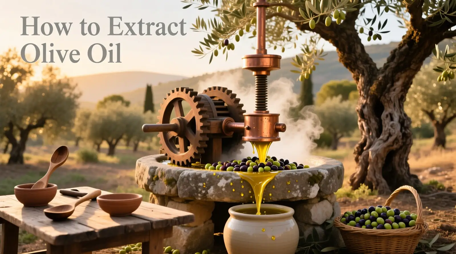 olive crushing and malaxation