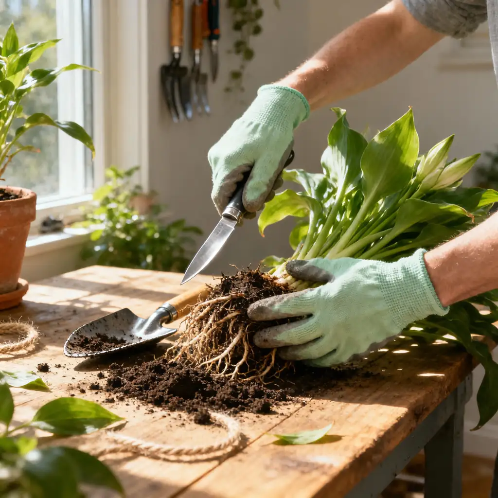 alocasia division process tools