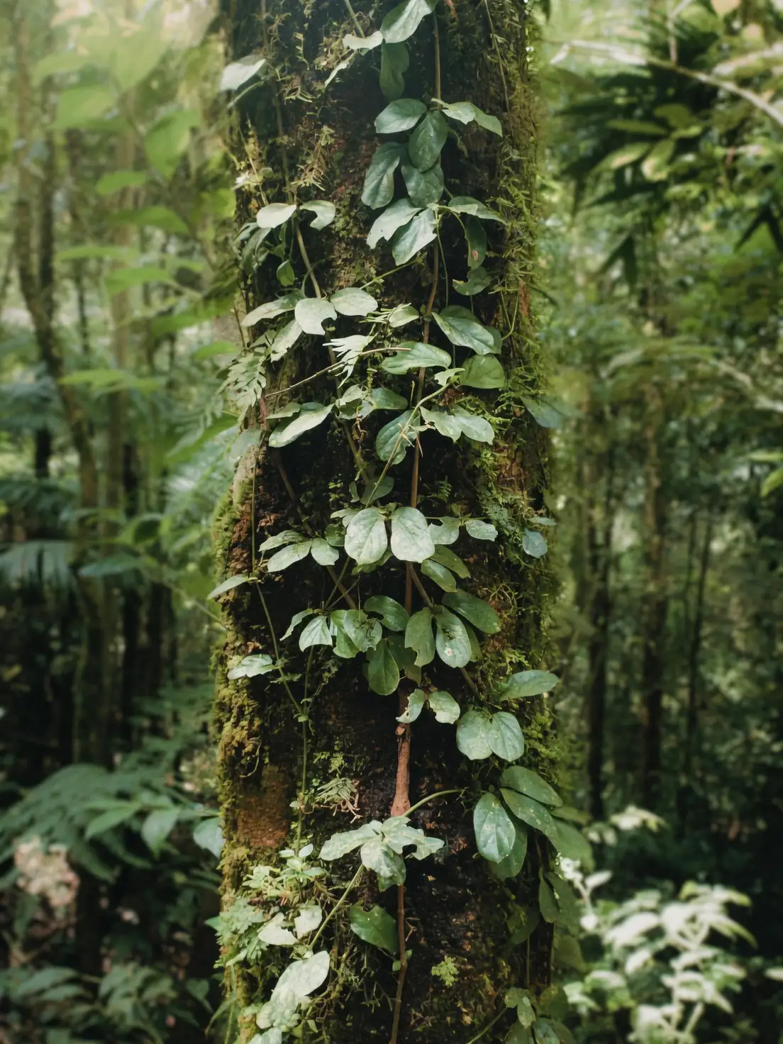 philodendron climbing tree