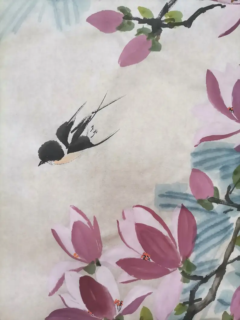 chinese art magnolia painting