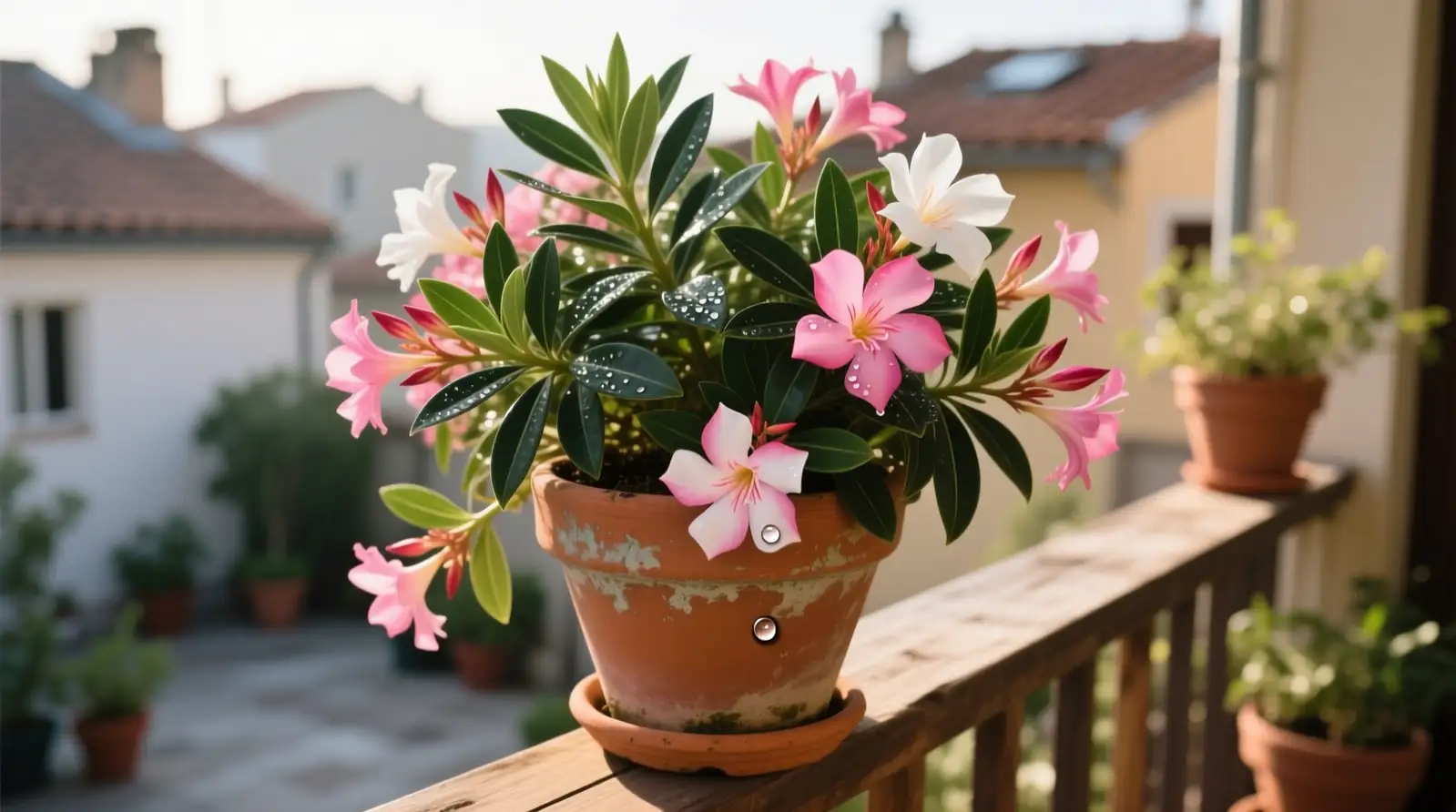 oleander in large container patio