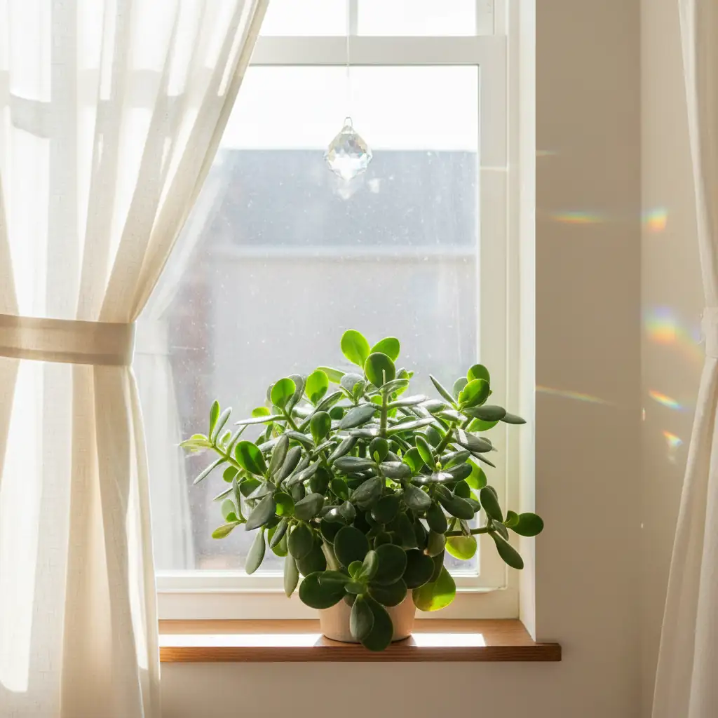 Schefflera in Feng Shui wealth corner