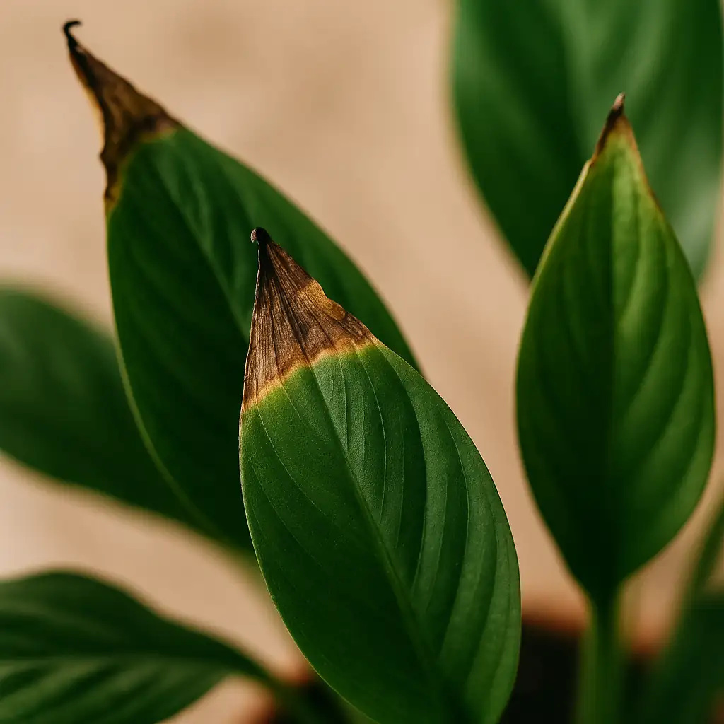brown crispy plant leaf edges
