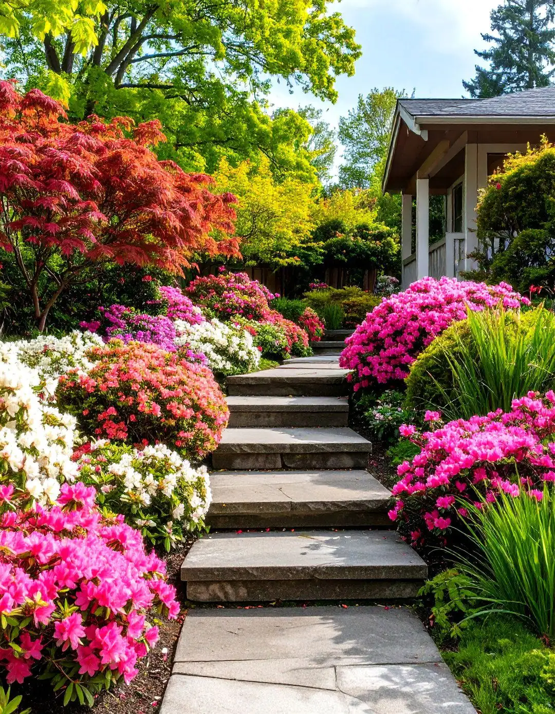 azalea garden landscape modern