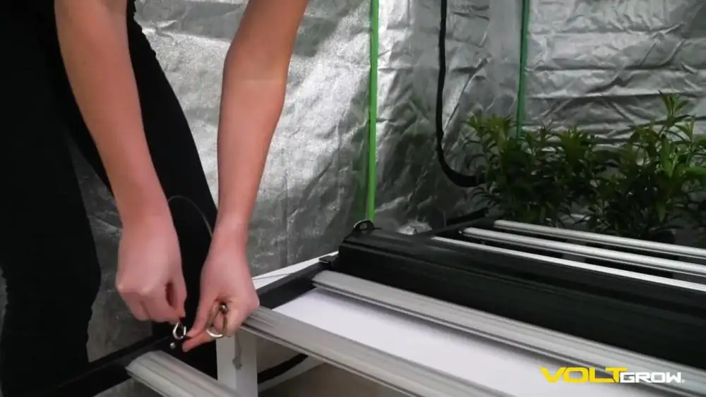grow light installation in home