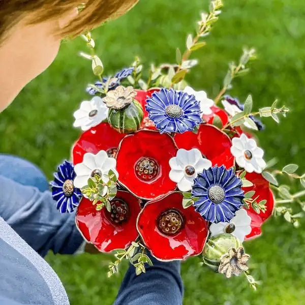 cornflower bouquet arrangement