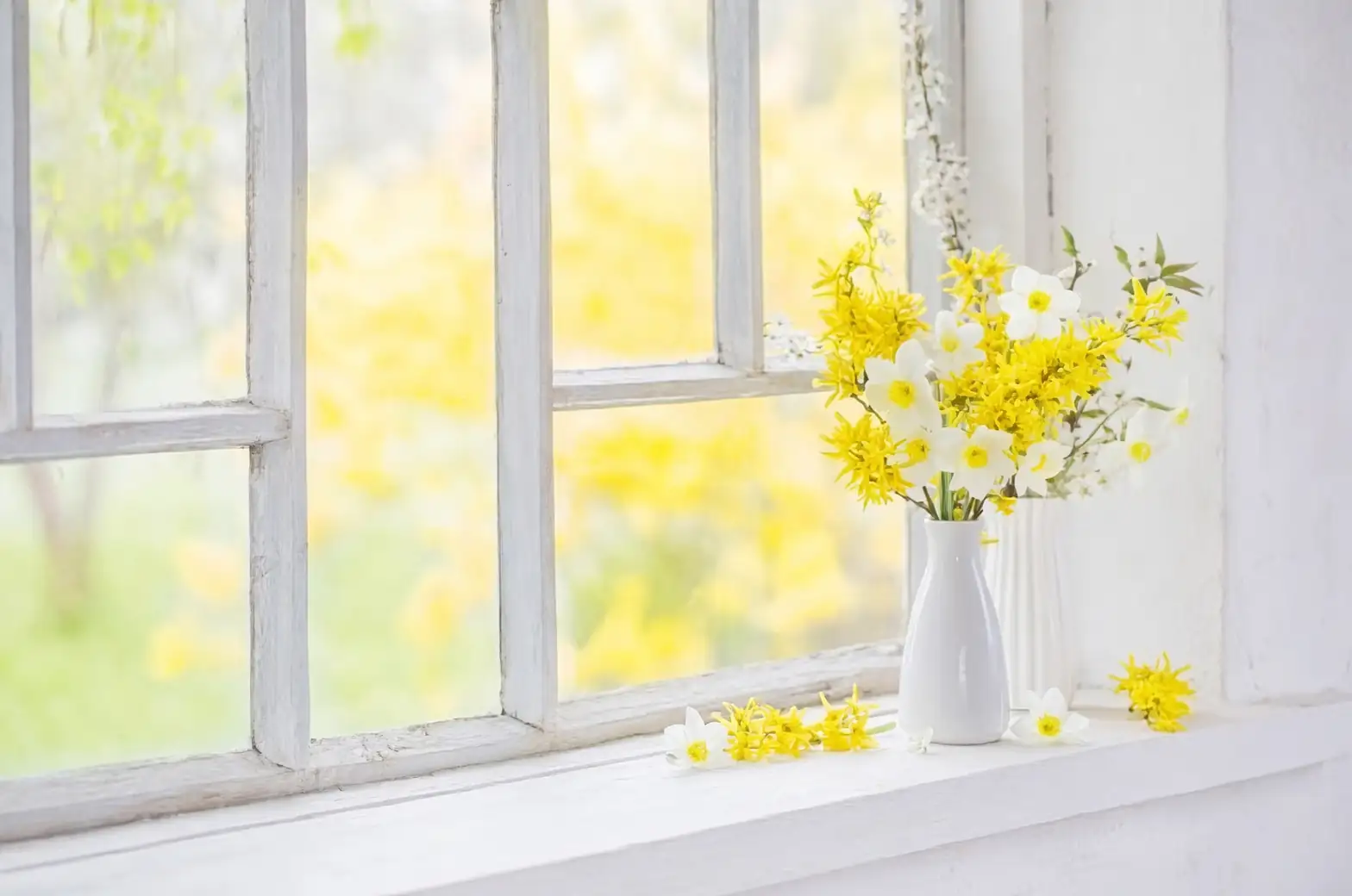 forsythia bouquet victorian style