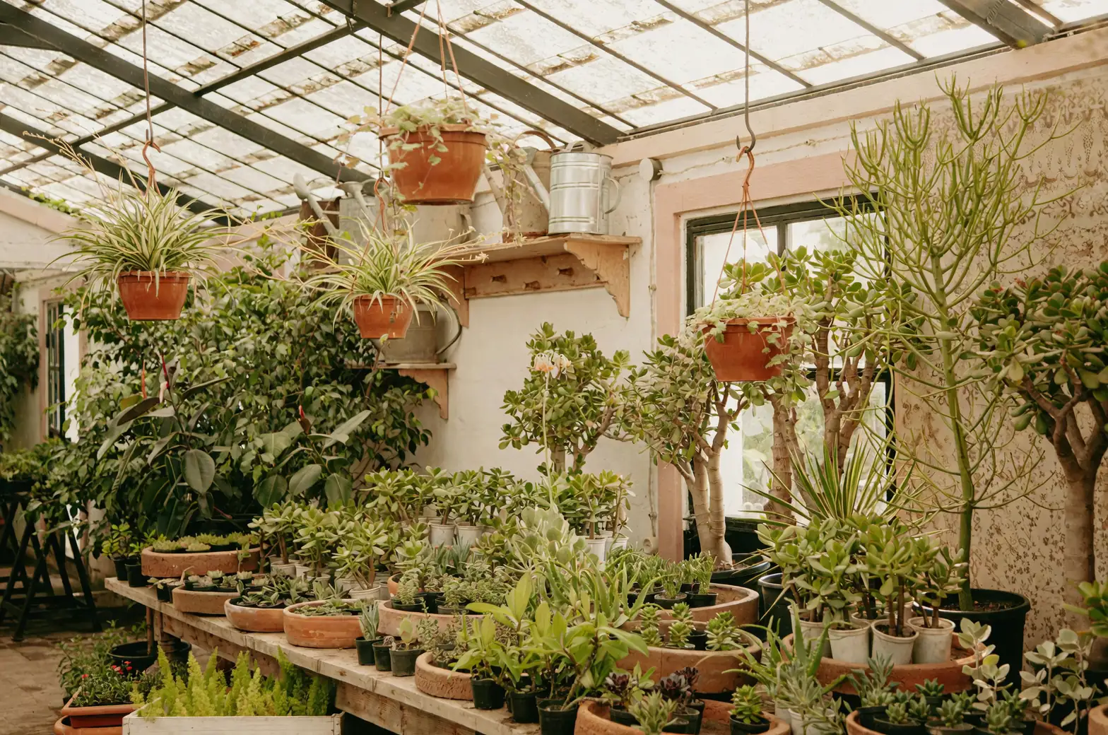 double potting system indoor plant