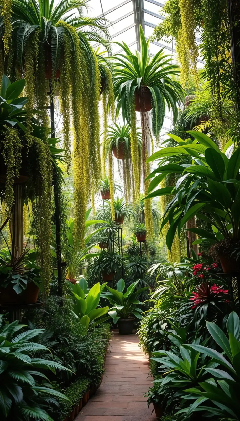 indoor jungle lush plants