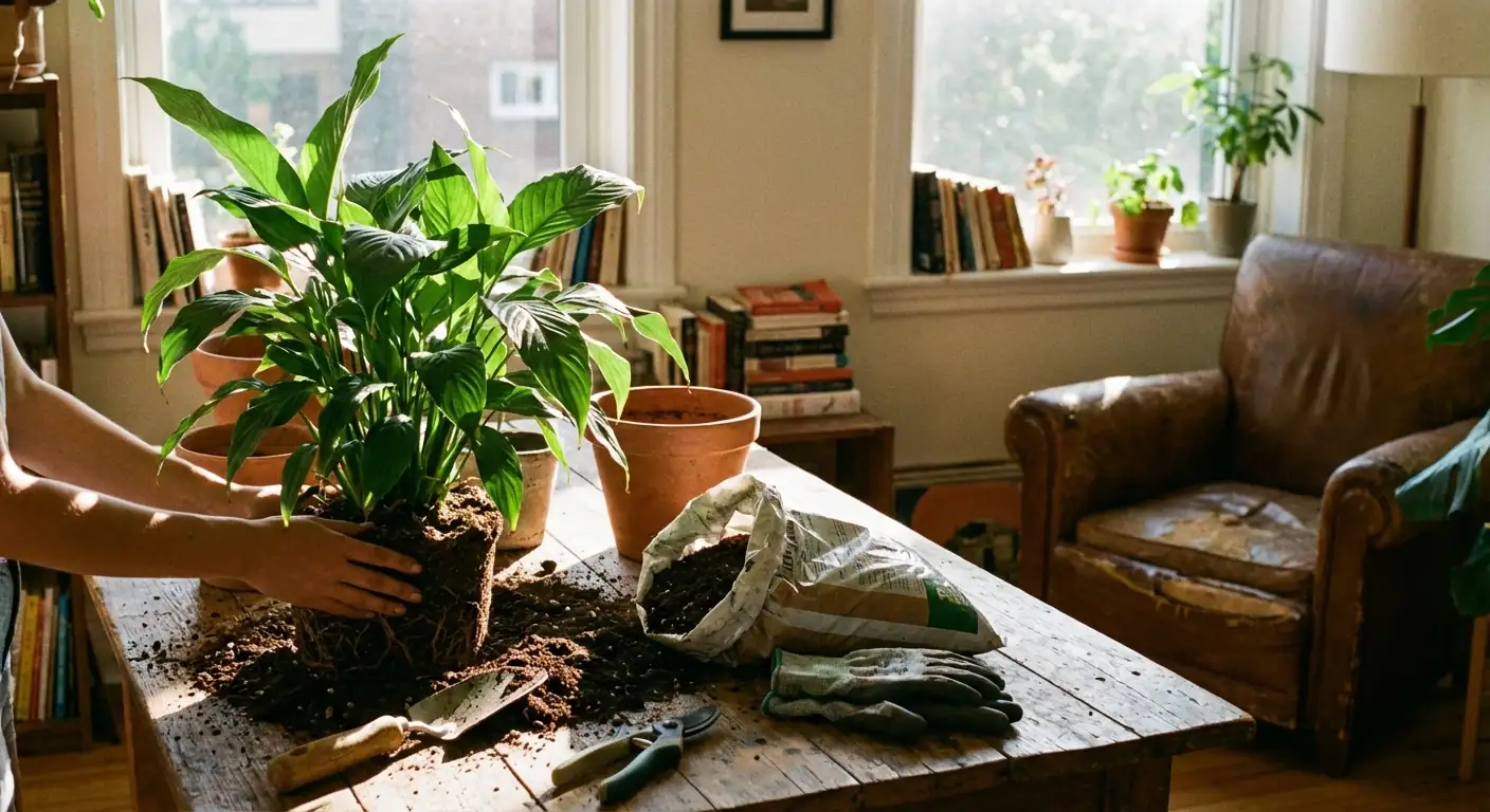 houseplant summer repotting