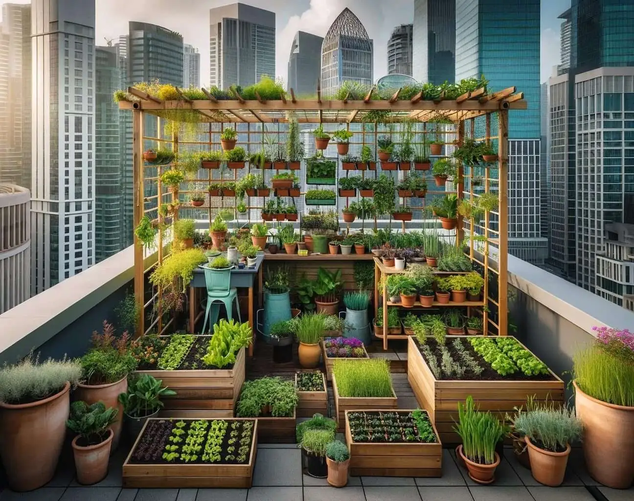 vertical gardening balcony trellises