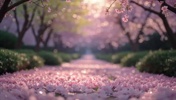 Garden Glow: Designing Spaces with Cherry Blossoms