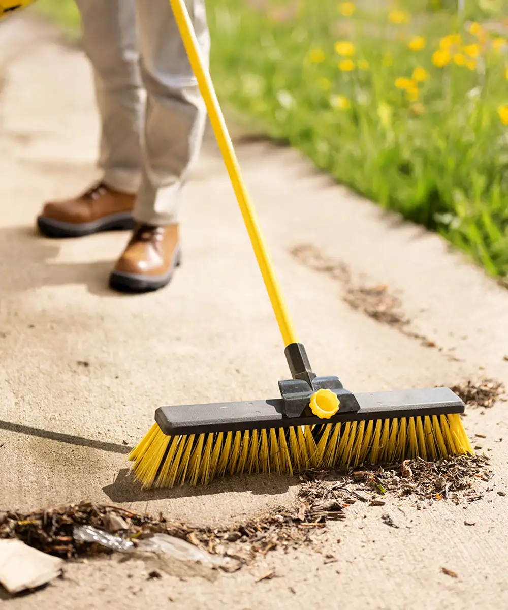 clean garden with no debris