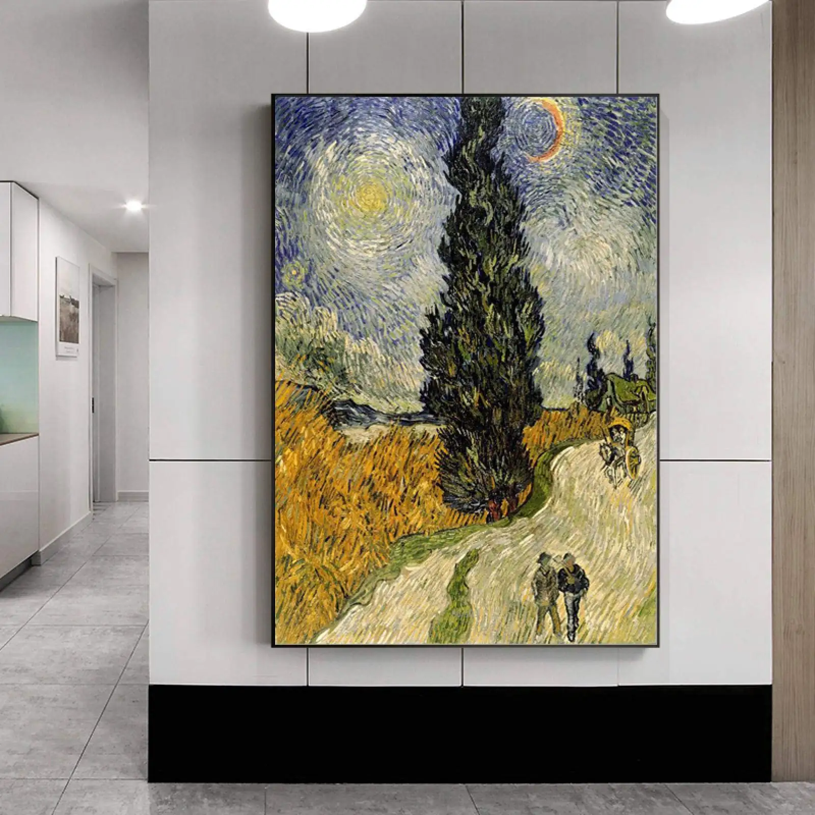 Van Gogh cypress painting