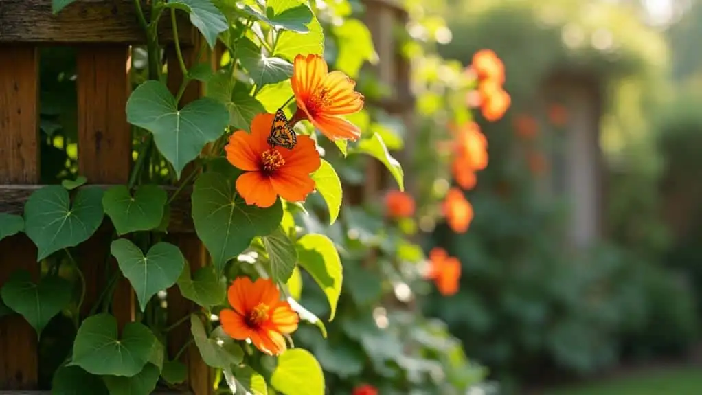 thunbergia alata colorful flowers