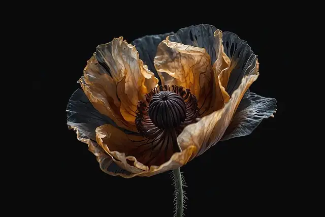 opium poppy medicinal use illustration