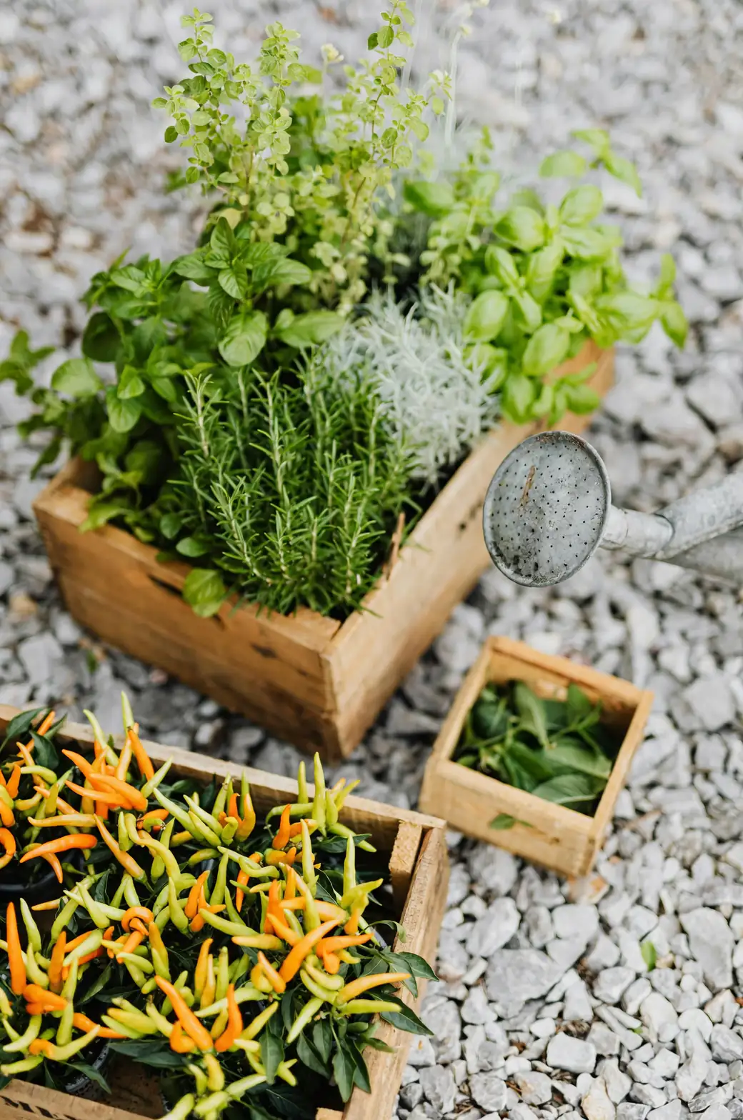 thyme growing in rock garden