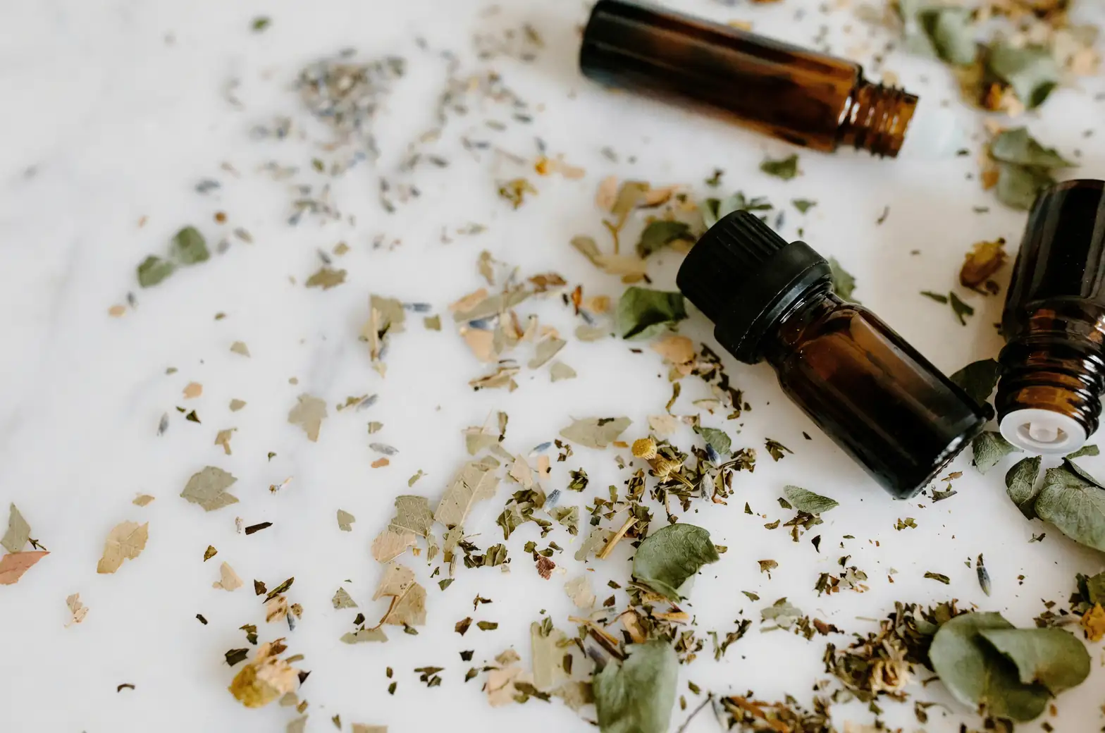 thyme essential oil bottle