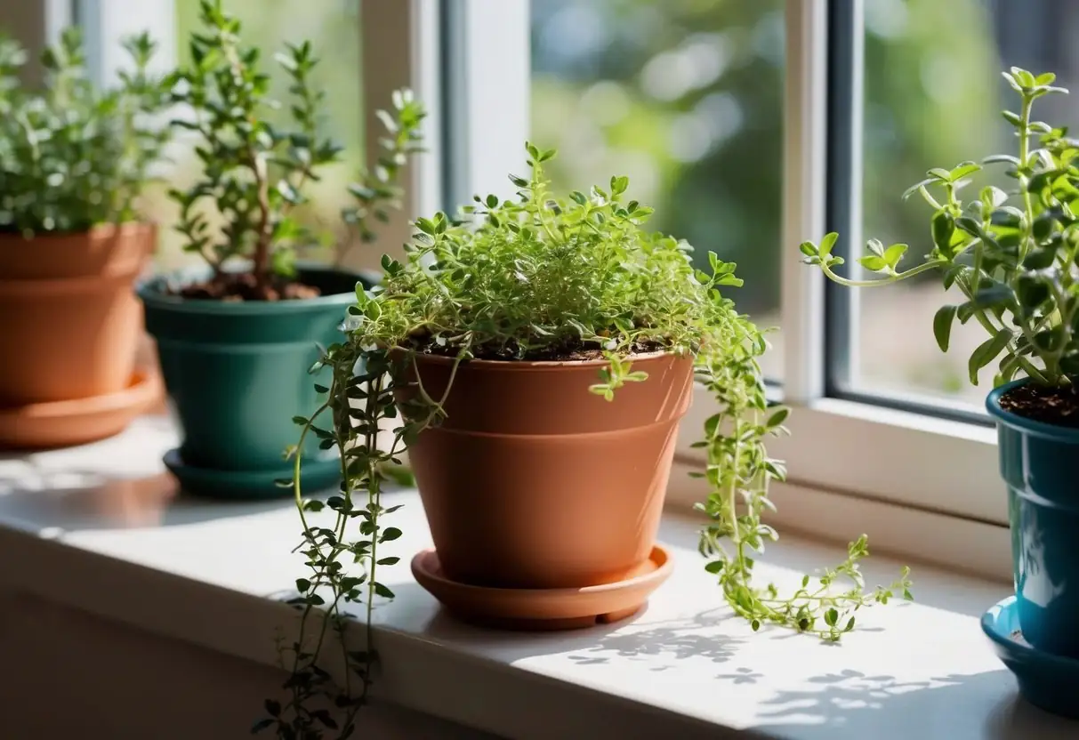 thyme windowsill indoor plant