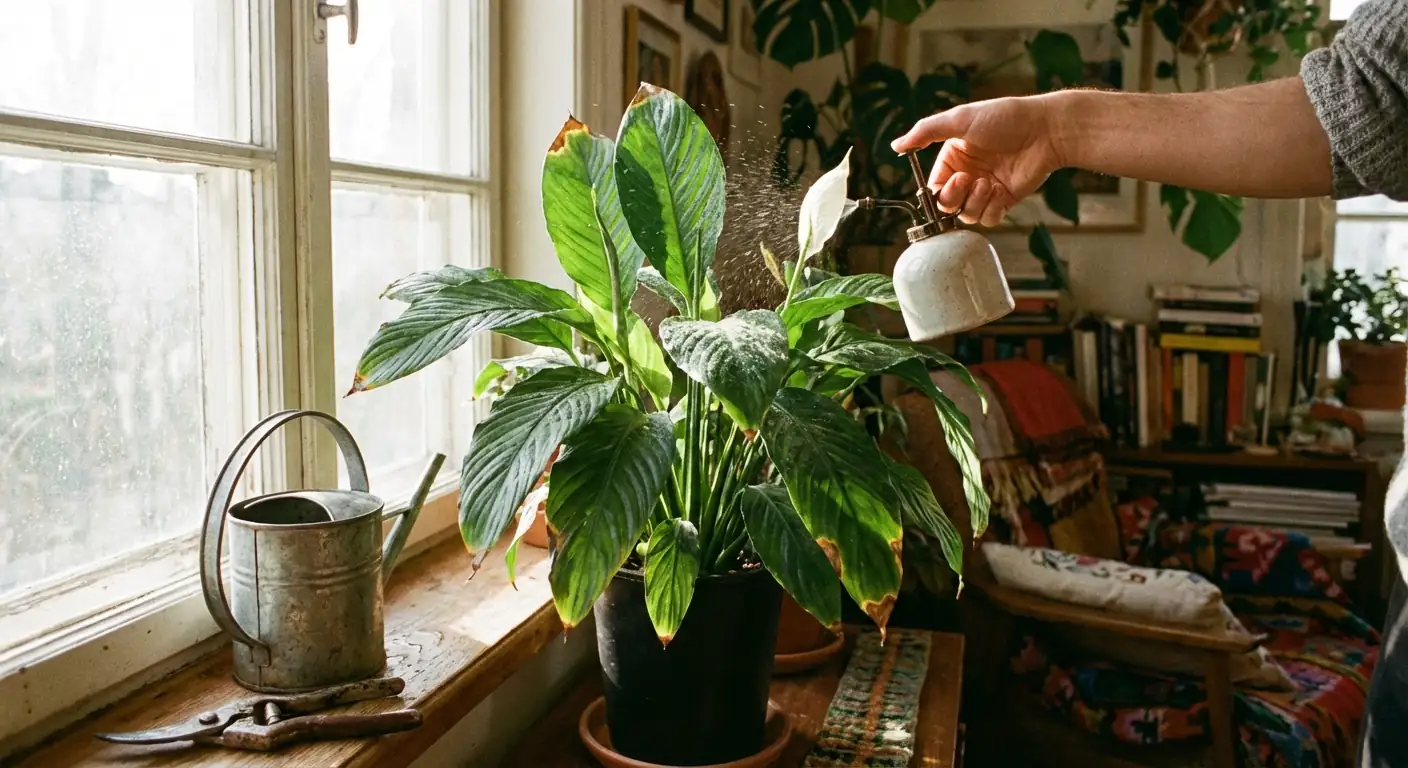 peace lily care watering pruning