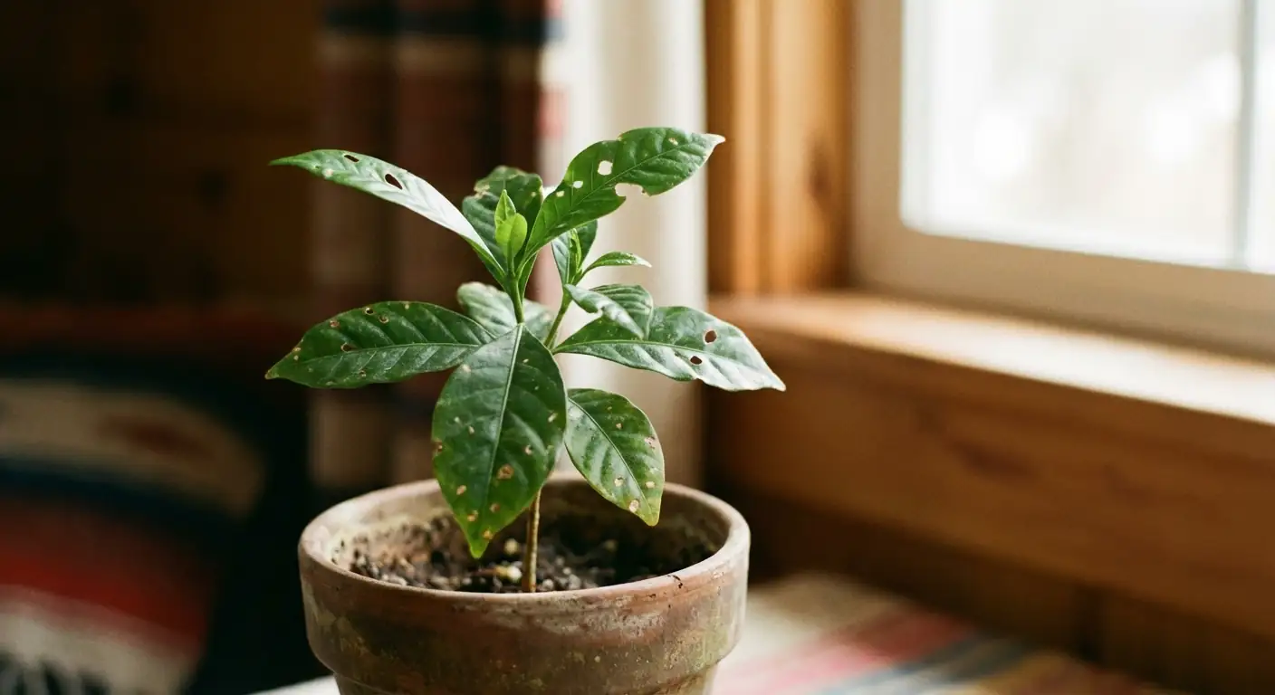 young gardenia plants in pots