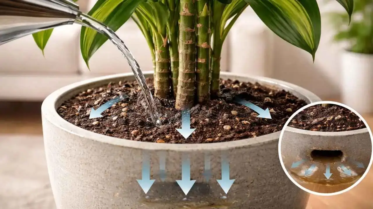 watering dracaena fragrans