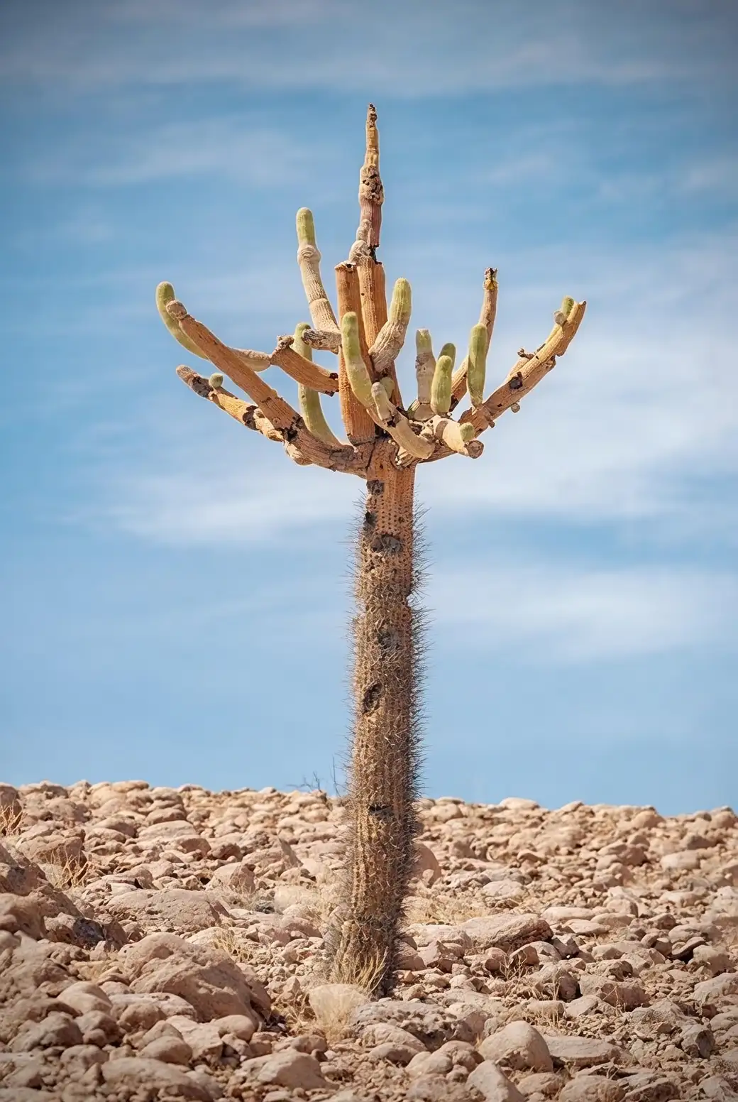 cactus in desert sunlight