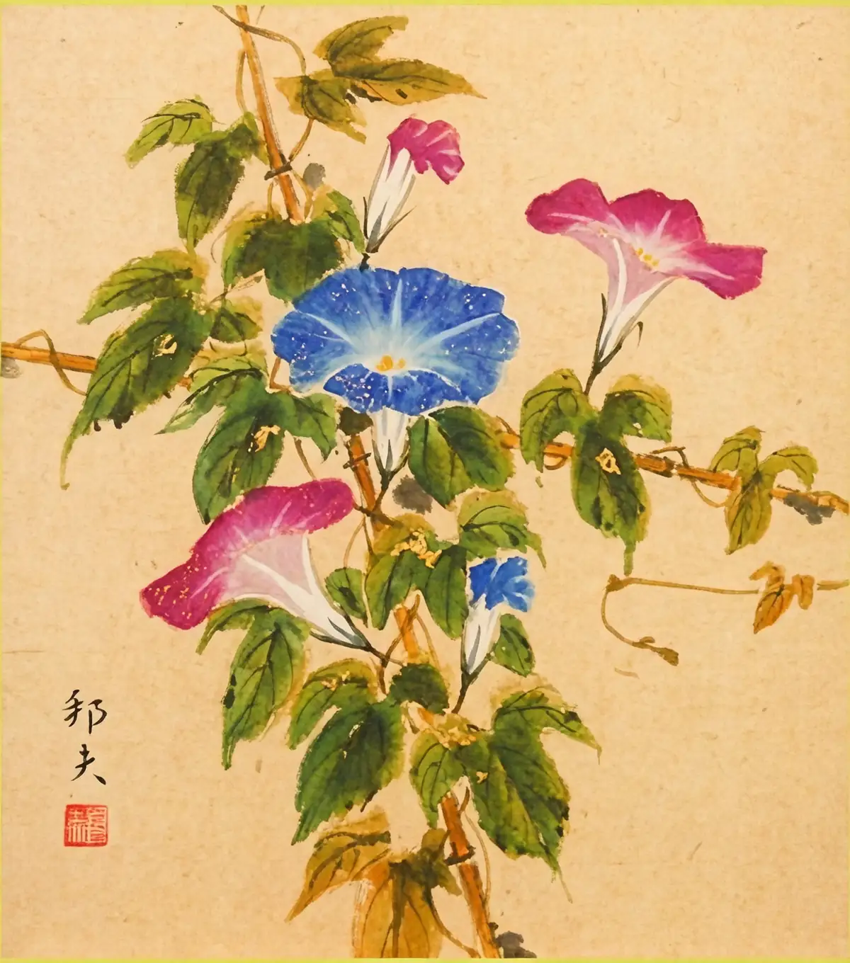 japanese morning glory art
