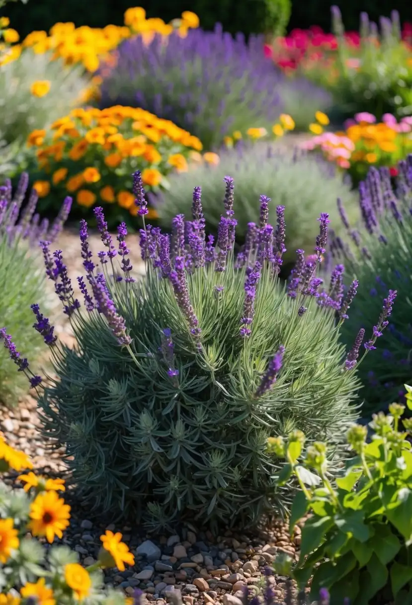 lavender in sunny garden