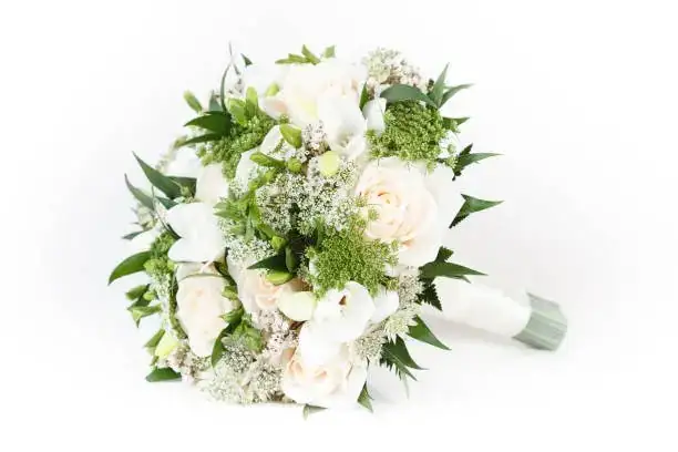 moss rose wedding bouquet