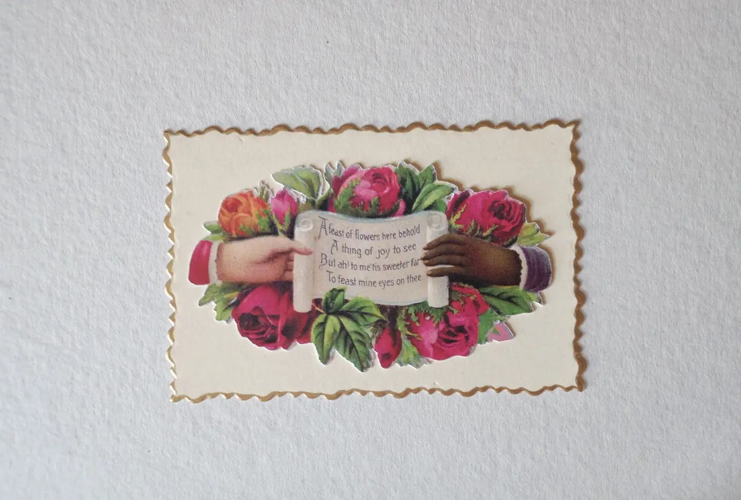 sunflower Victorian calling card