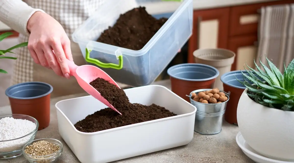 jade plant repotting gritty mix