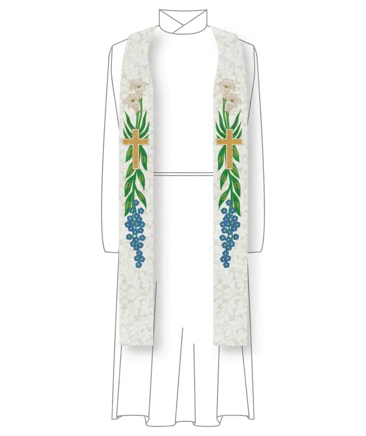 white lily easter church altar