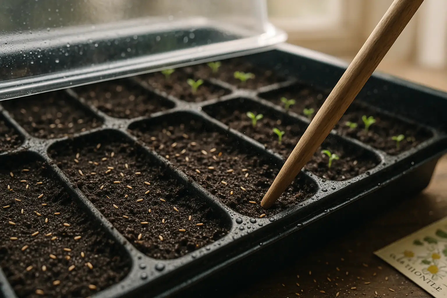 chamomile seeds surface sowing tray
