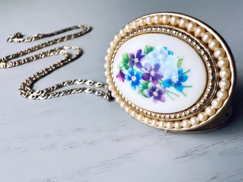 sweet violet with vintage locket