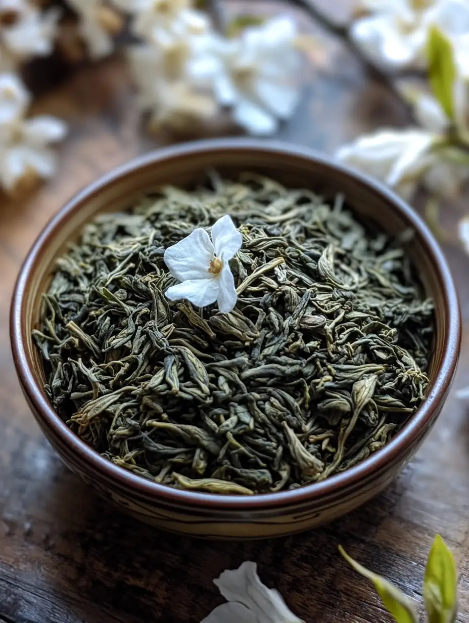 arabian jasmine flowers scenting tea leaves
