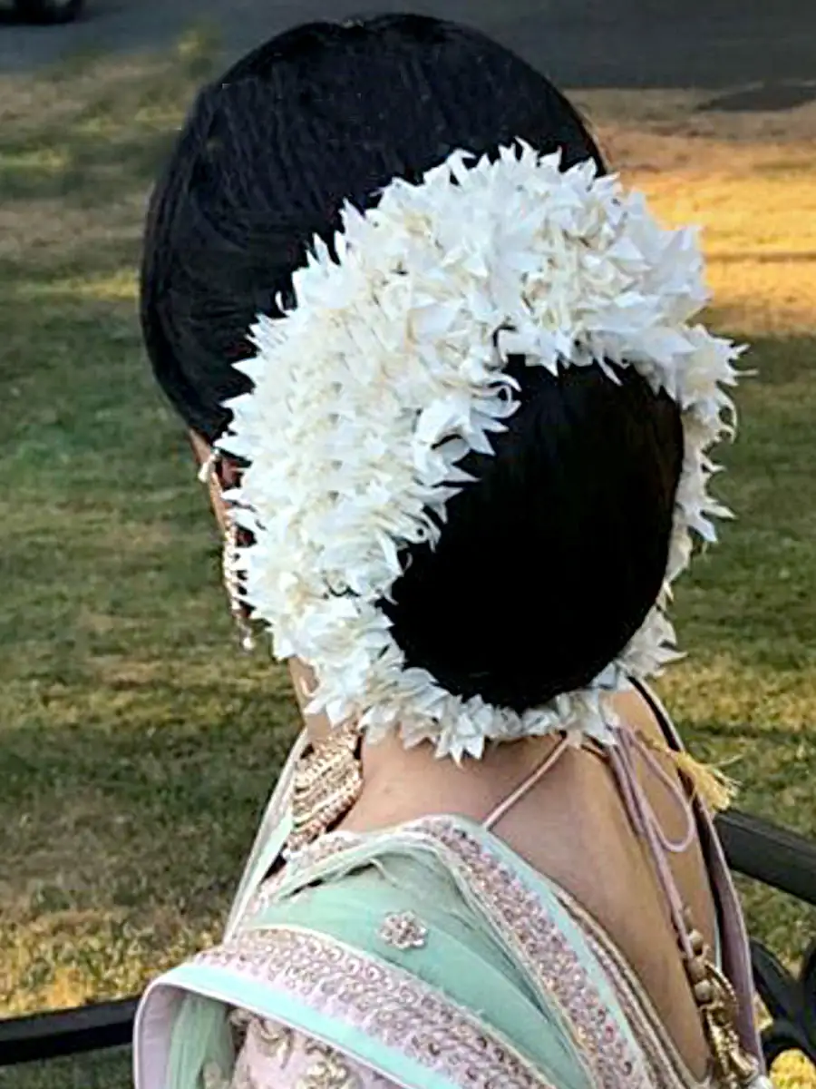 Jasminum sambac gajra bridal hair