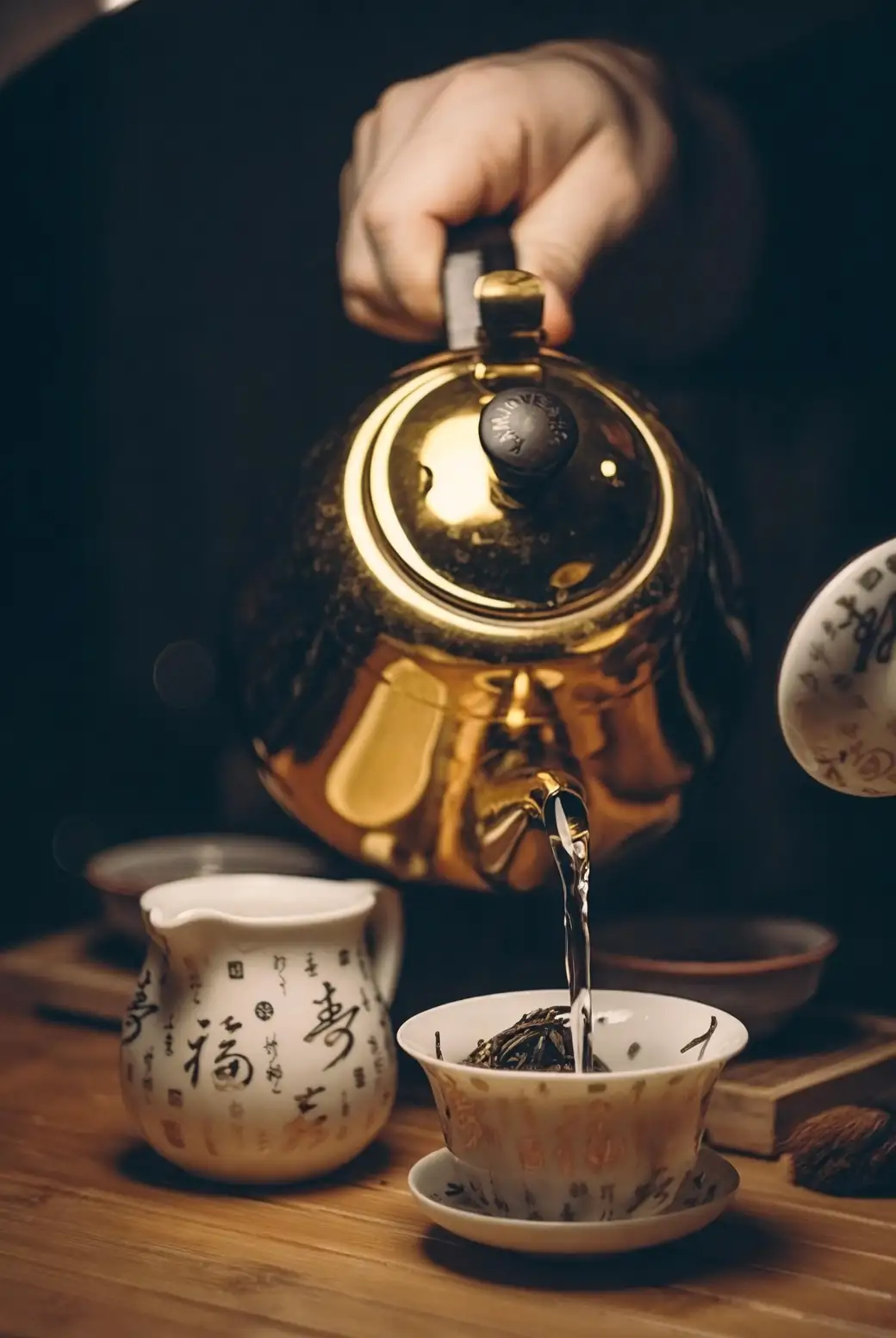 jasmine tea tasting setup